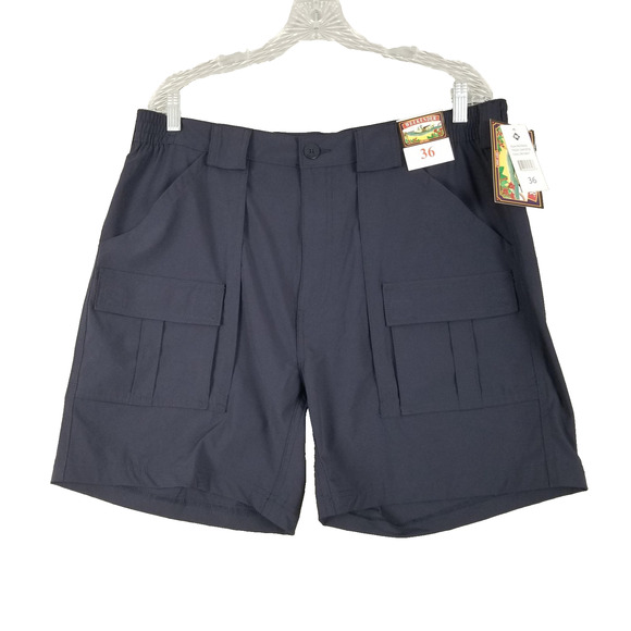 Weekender Shorts Mens 36 Navy Cargo Pockets Stretch Outdoor Hiking Nylon Spandex - Picture 1 of 12